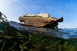 Fragments of the Panama Loullia cargoship which has sunk ... by Sergey Lisitsyn 